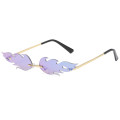 2019 Women Men Flame Small Sunglasses UV400 Frameless Sunglasses Lens